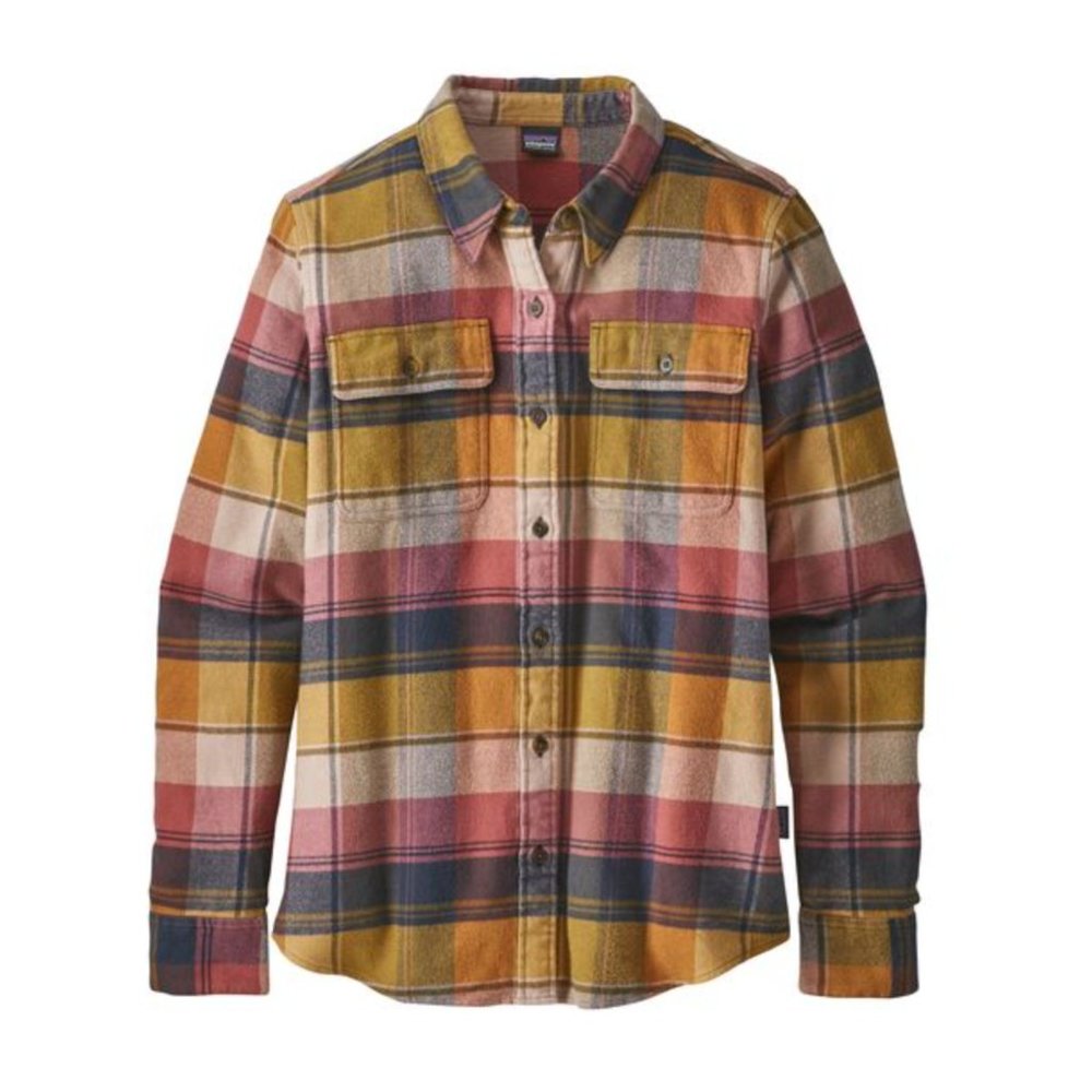 Patagonia Womens Long Sleeve Fjord Flannel Shirt Spectra: Kiln Pink Size M